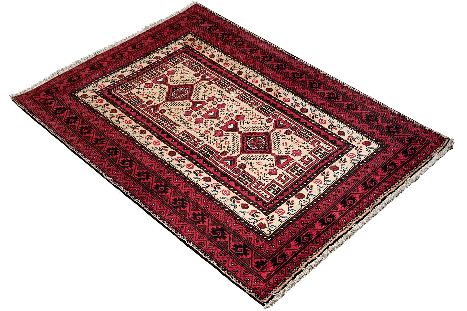 Belutch — Hand-knotted, 111x202 cm, Multicolor, 100% Virgin Wool | View 4