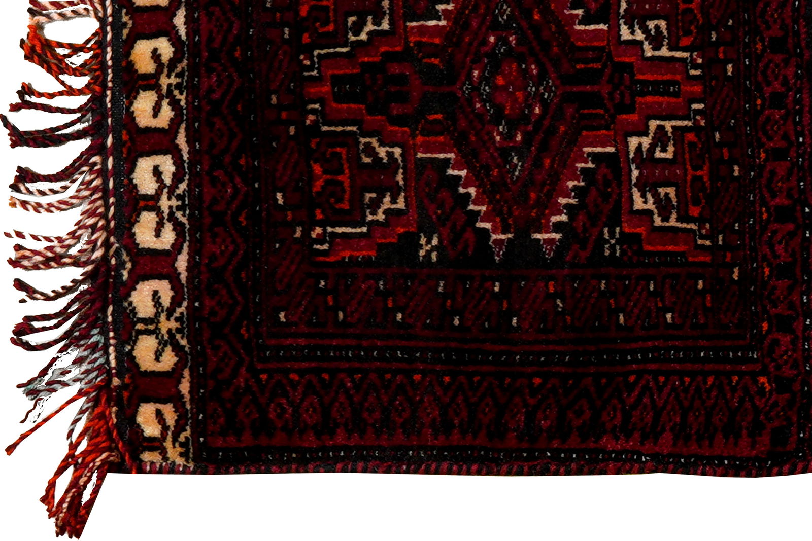 Khorjin — Handgefertigt, 89x48 cm, Rot, 100% Virgin Wool | Back view
