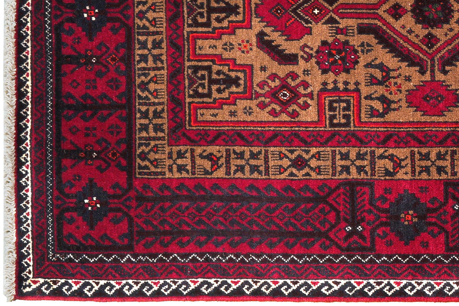 Belutch — Hand-knotted, 99x192 cm, Brown, 100% Virgin Wool | View 3