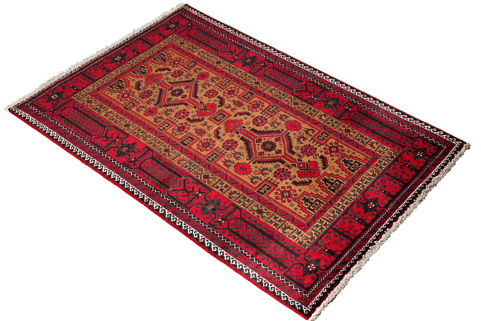 Belutch — Hand-knotted, 99x192 cm, Brown, 100% Virgin Wool | View 4