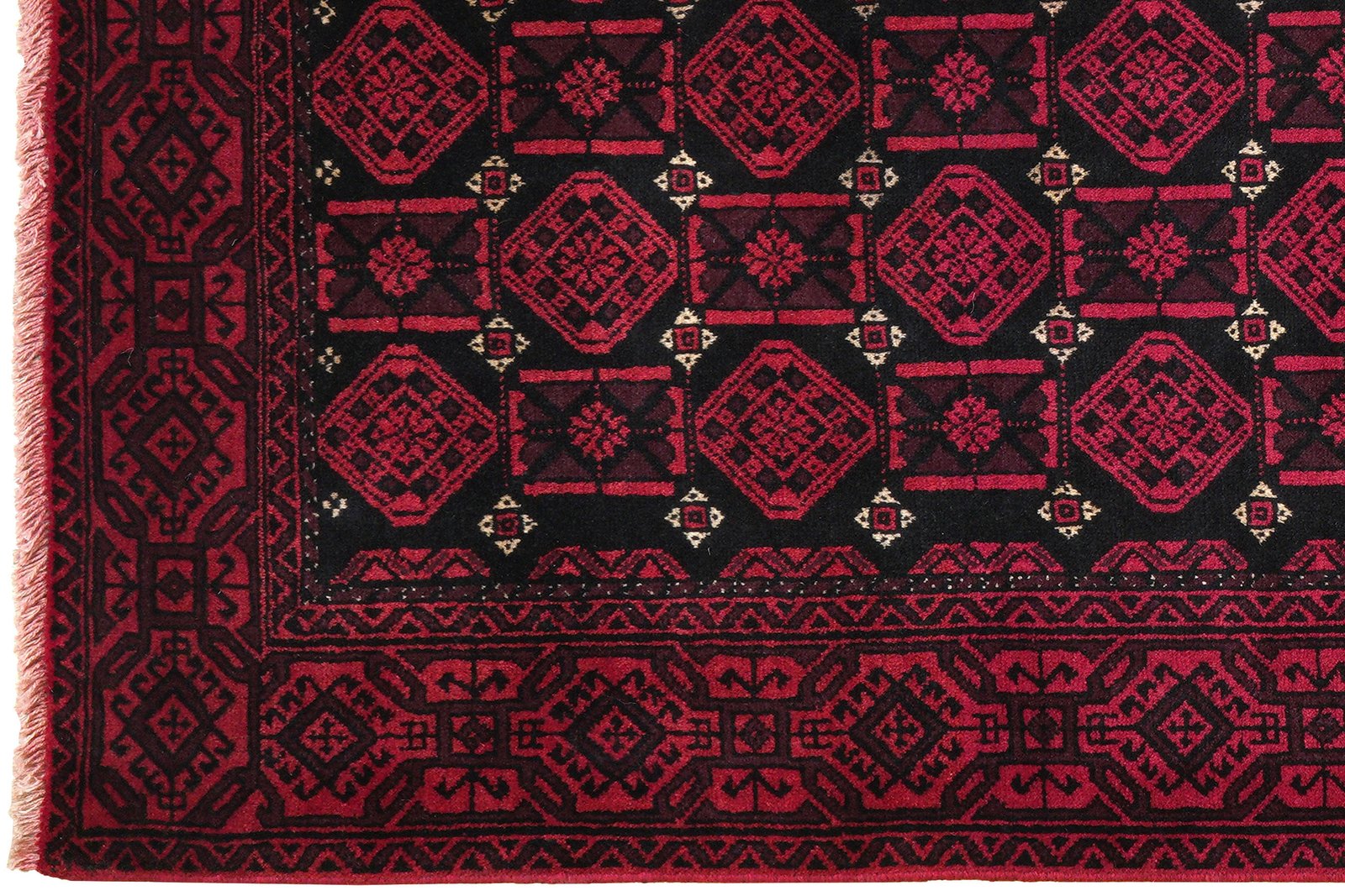Belutch — Hand-knotted, 118x197 cm, Black, 100% Virgin Wool | View 3