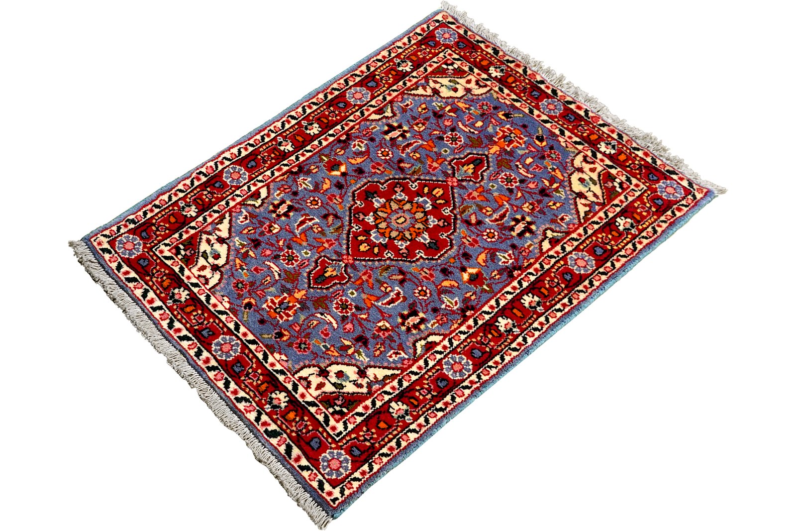 Dardjazin — Hand-knotted, 54x87 cm, Blue, 100% Virgin Wool | View 5