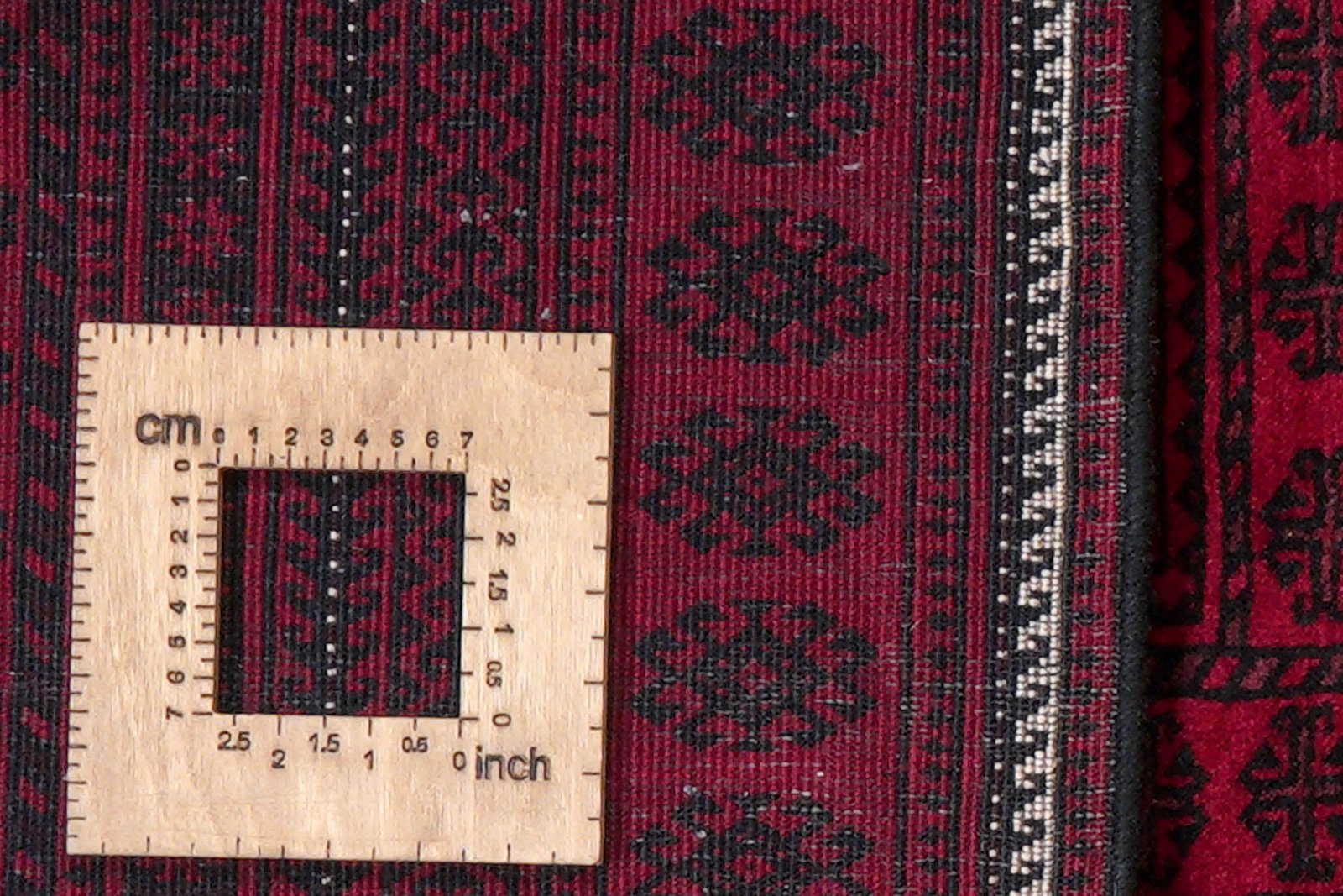 Belutch — Hand-knotted, 105x201 cm, Red, 100% Virgin Wool | View 8