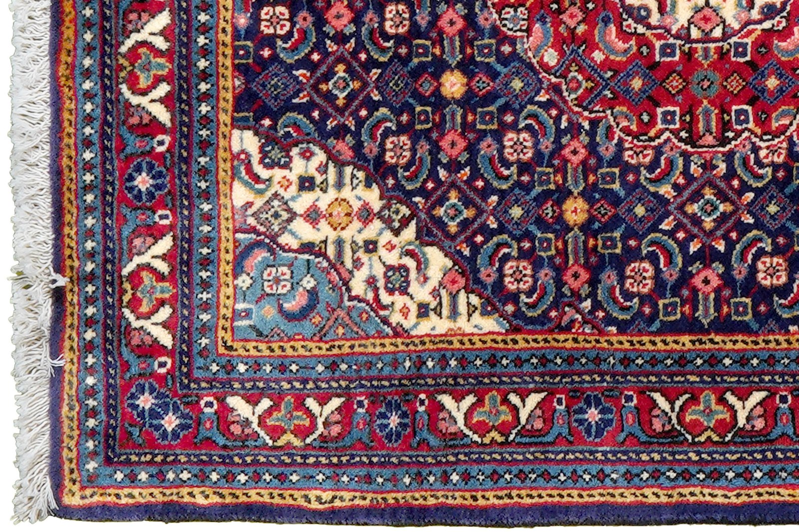 Sarough — Hand-knotted, 70x79 cm, Blue, 100% Virgin Wool | View 3