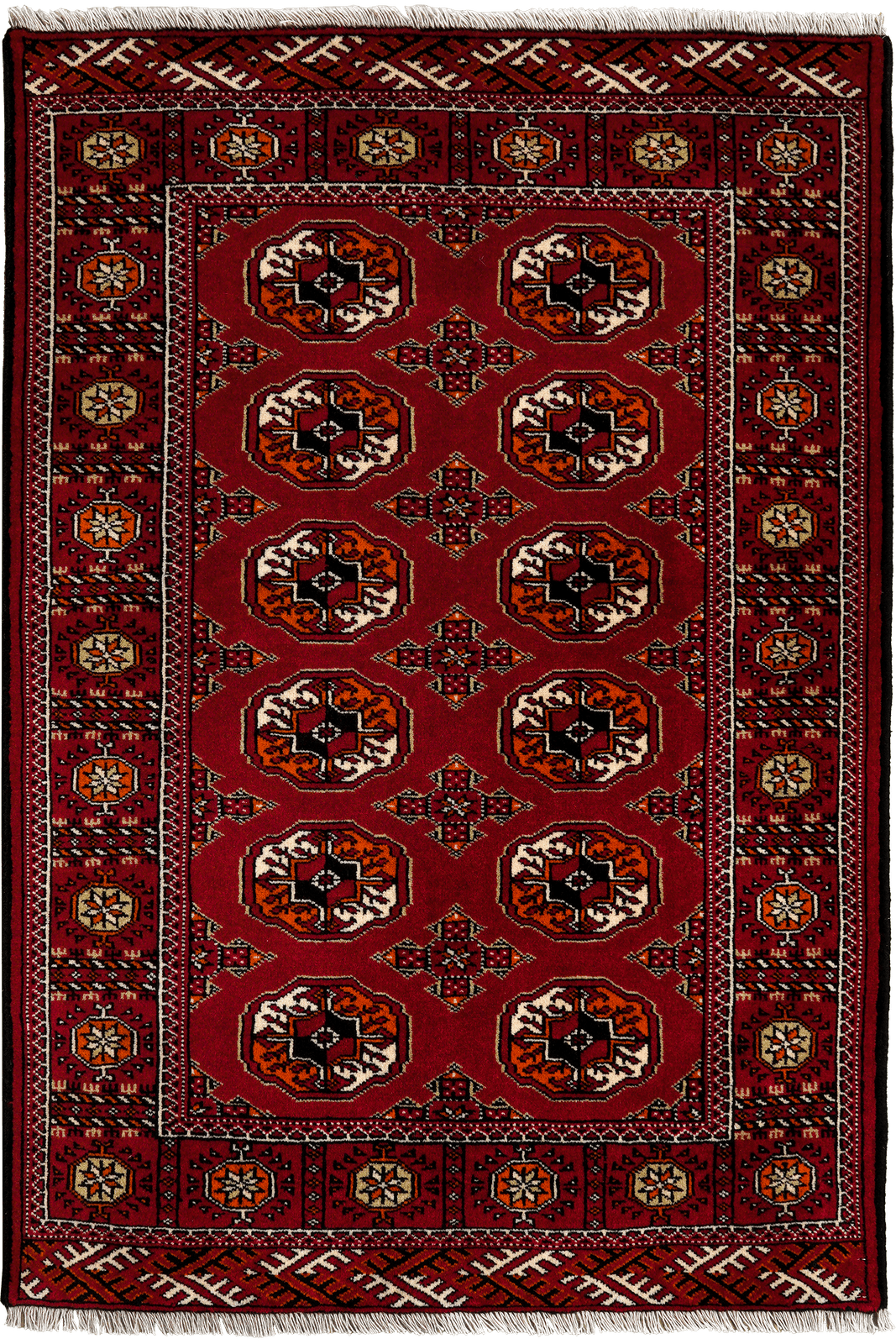 Turkman — Hand-knotted, 103x150 cm, Red, 100% Virgin Wool | Main view