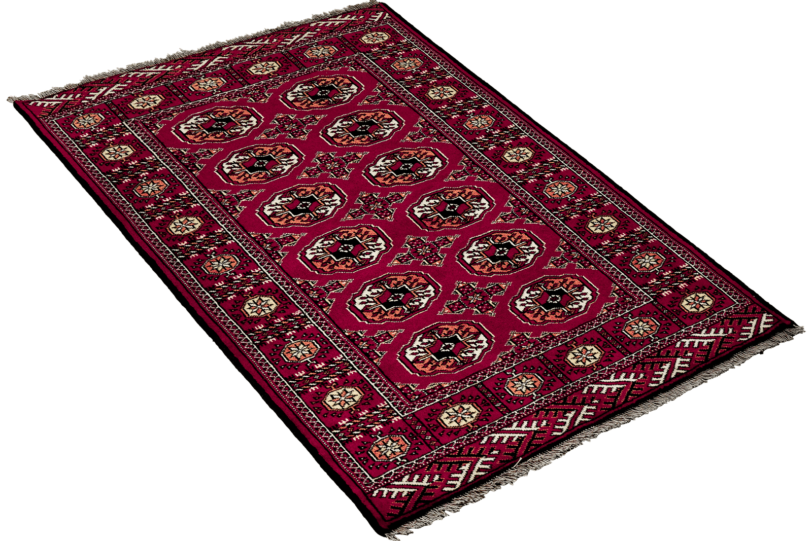Turkman — Hand-knotted, 101x145 cm, Red, 100% Virgin Wool | View 4