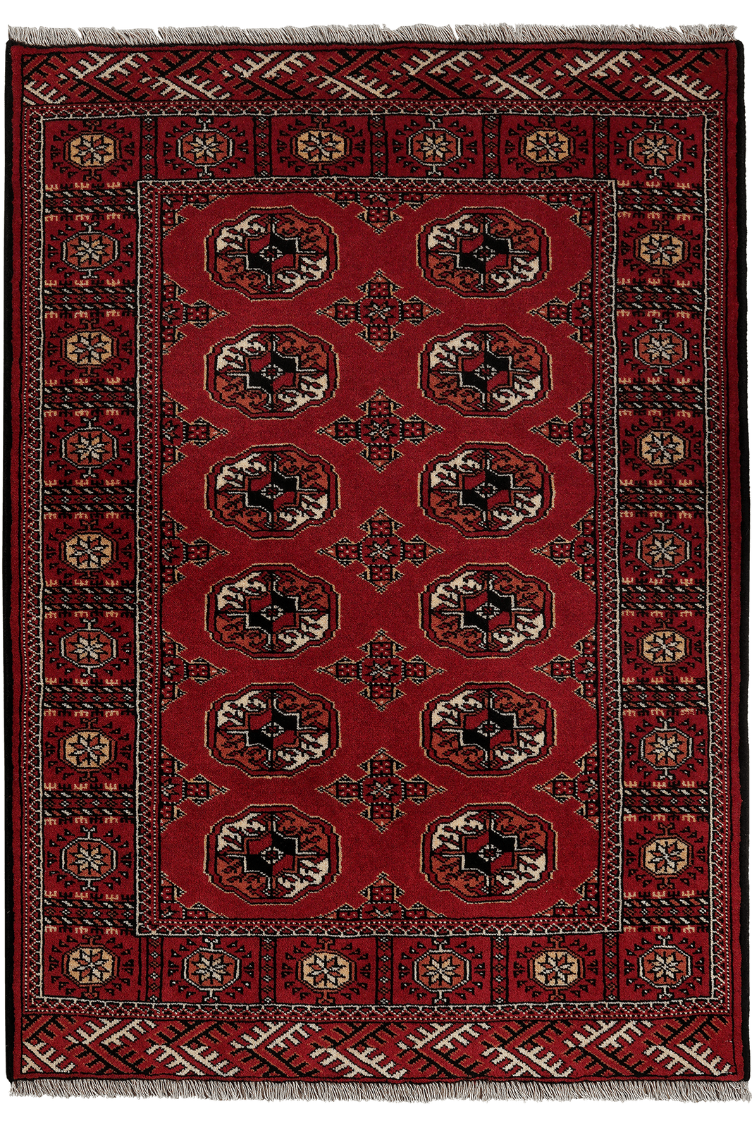 Turkman — Hand-knotted, 103x146 cm, Red, 100% Virgin Wool | Main view