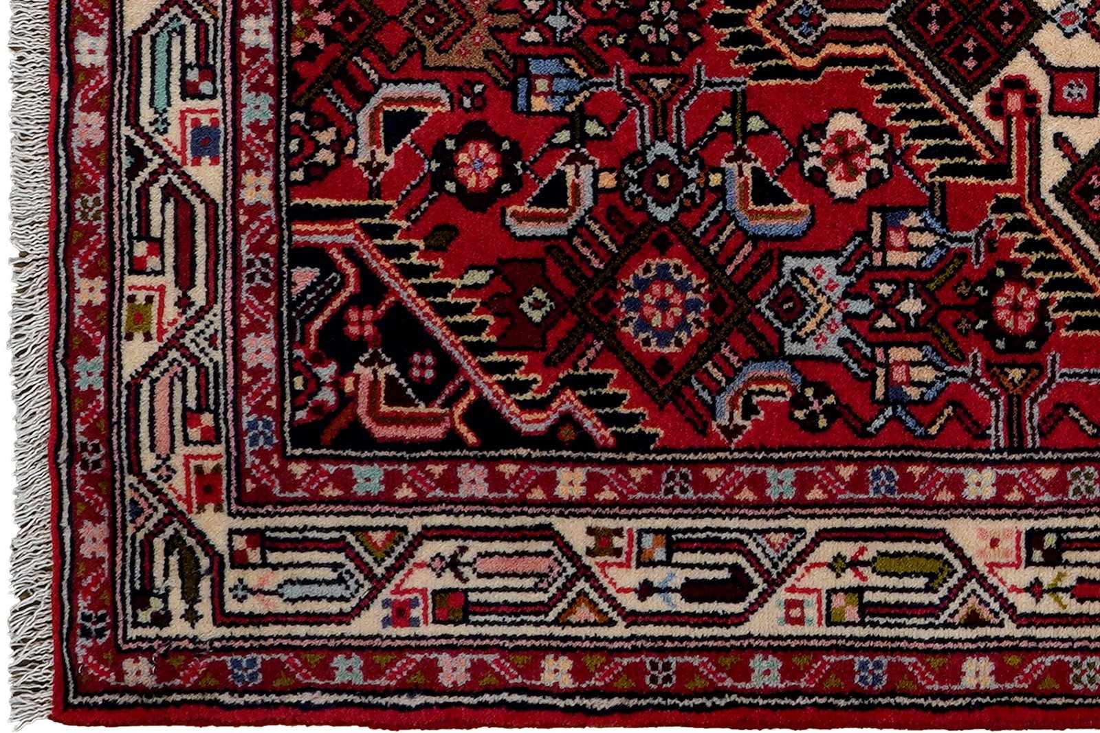Assadabad — Hand-knotted, 81x130 cm, Red, 100% Virgin Wool | View 3