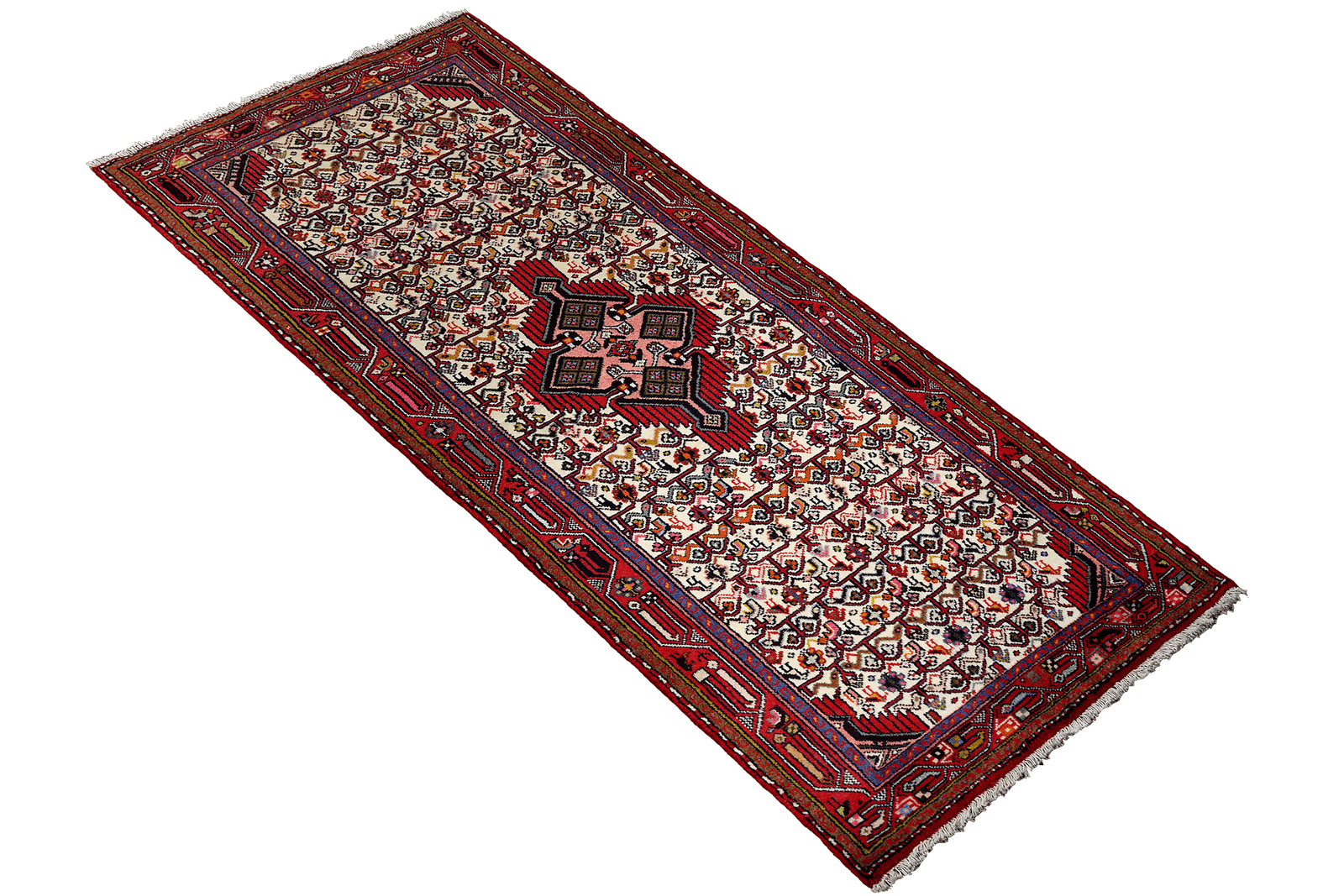 Assadabad — Hand-knotted, 83x215 cm, Beige, 100% Virgin Wool | View 4