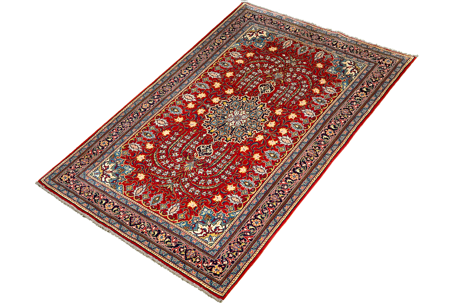 Sarough — Hand-knotted, 132x220 cm, Red, 100% Virgin Wool | View 5
