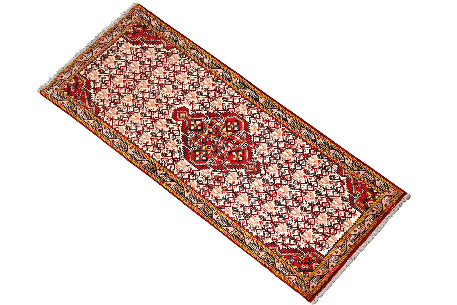 Assadabad — Hand-knotted, 81x195 cm, Beige, 100% Virgin Wool | View 4