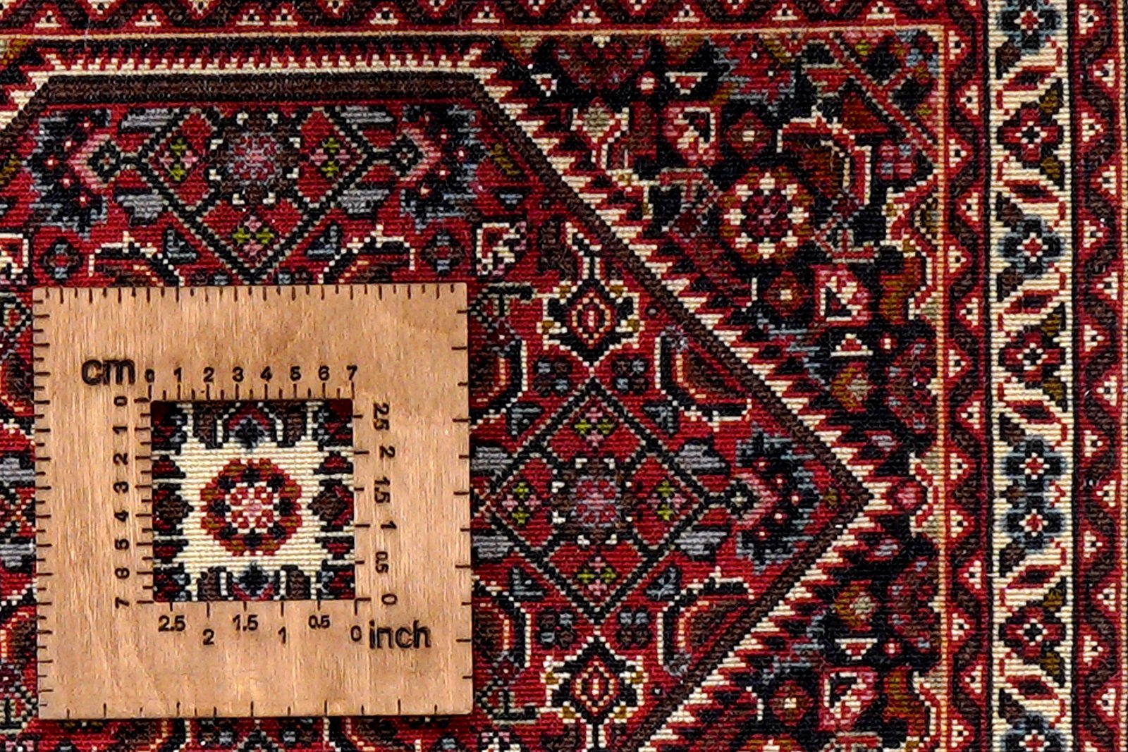 Bidjar Zandjan — Hand-knotted, 47x61 cm, Blue, 100% Virgin Wool | View 8