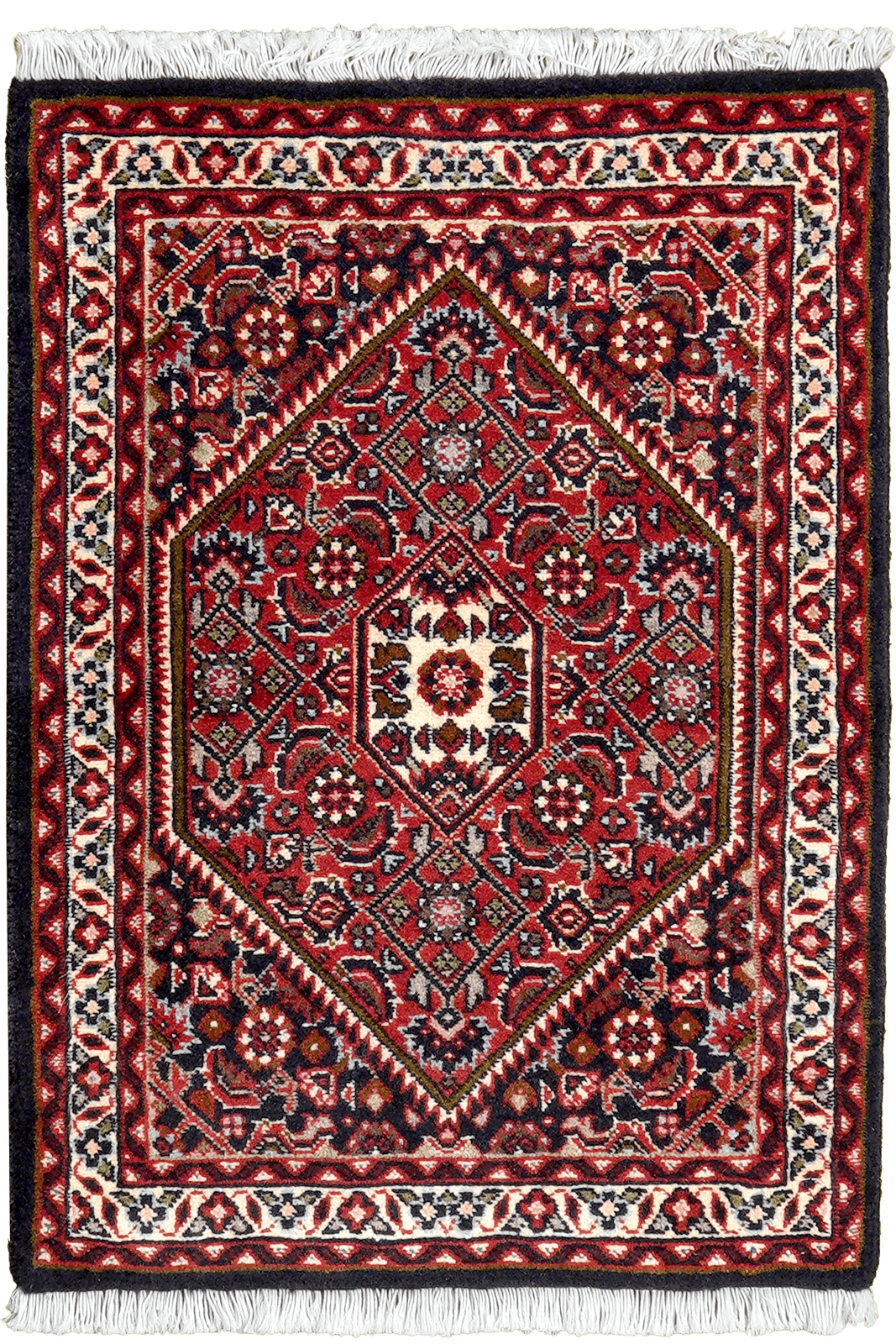Bidjar Zandjan — Hand-knotted, 46x63 cm, Blue, 100% Virgin Wool | Main view