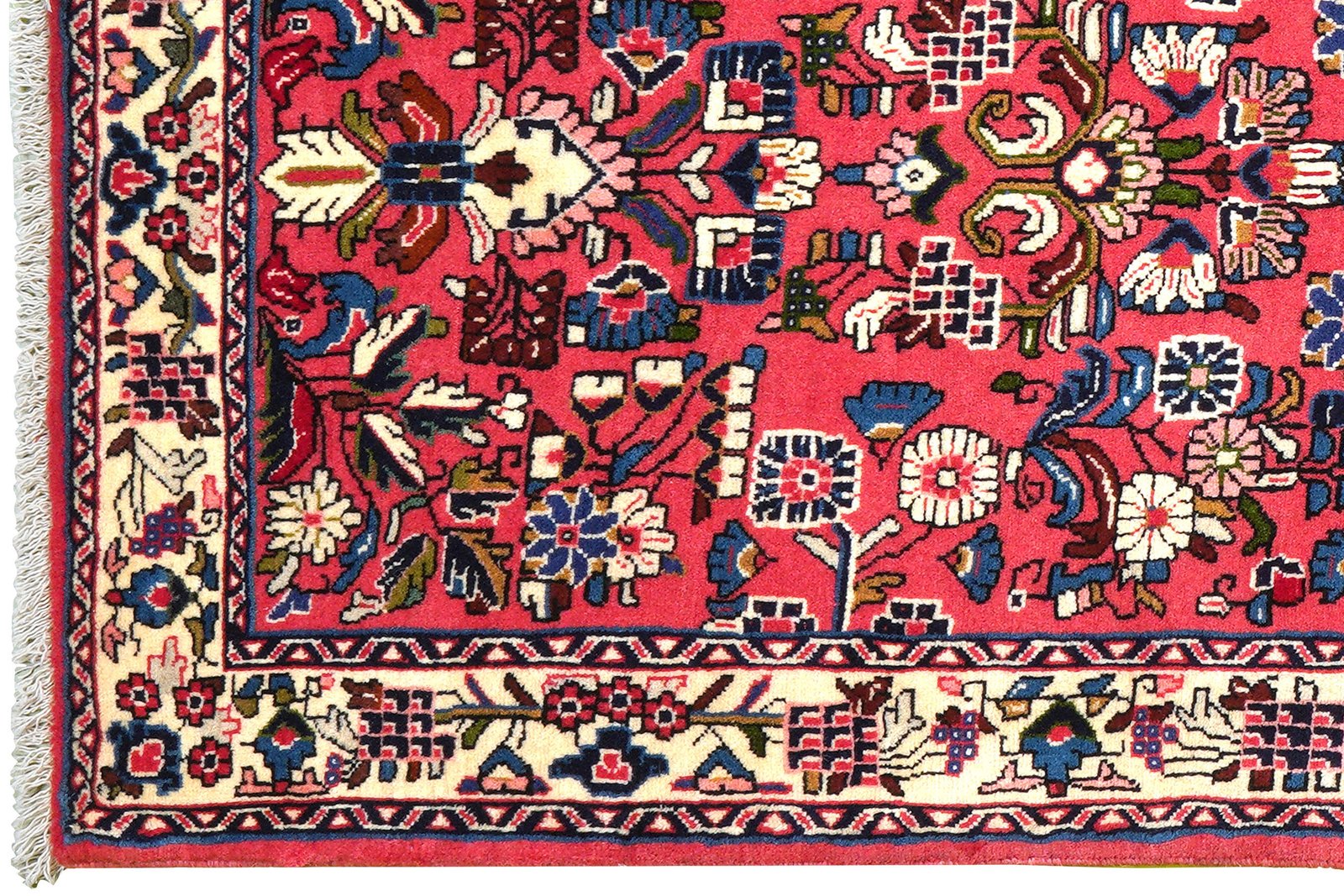 Sarough — Hand-knotted, 83x209 cm, Red, 100% Virgin Wool | View 3