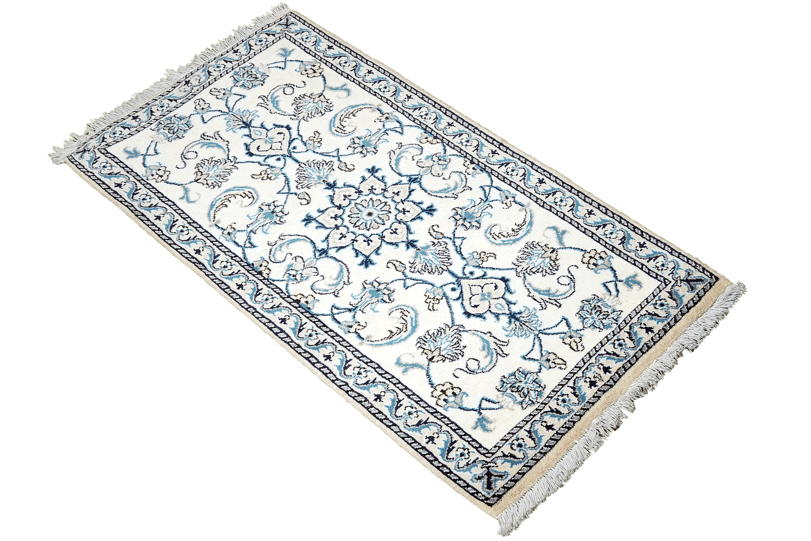 Nain 12La — Hand-knotted, 73x140 cm, Beige, 100% Virgin Wool | View 4