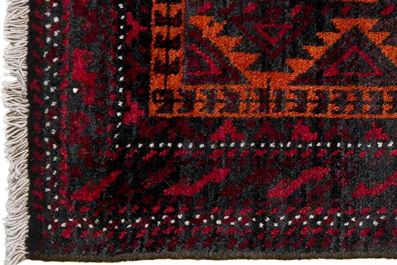 Belutch — Hand-knotted, 47x88 cm, Orange, 100% Virgin Wool | View 3