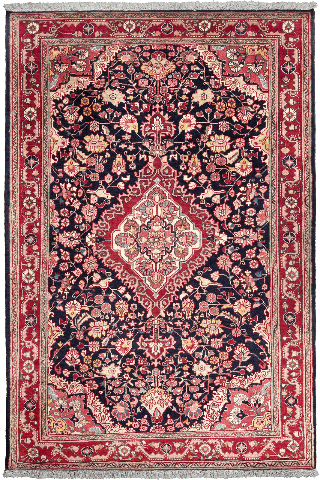 Djozan — Hand-knotted, 108x165 cm, Blue, 100% Virgin Wool | Main view