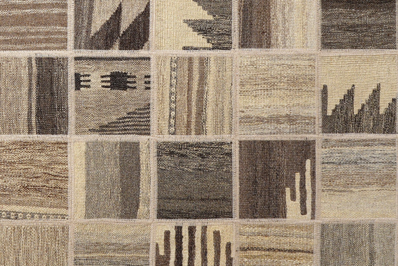 Kelim Tekkeh — Handmade, 150x200 cm, Beige, 100% Virgin Wool | View 5