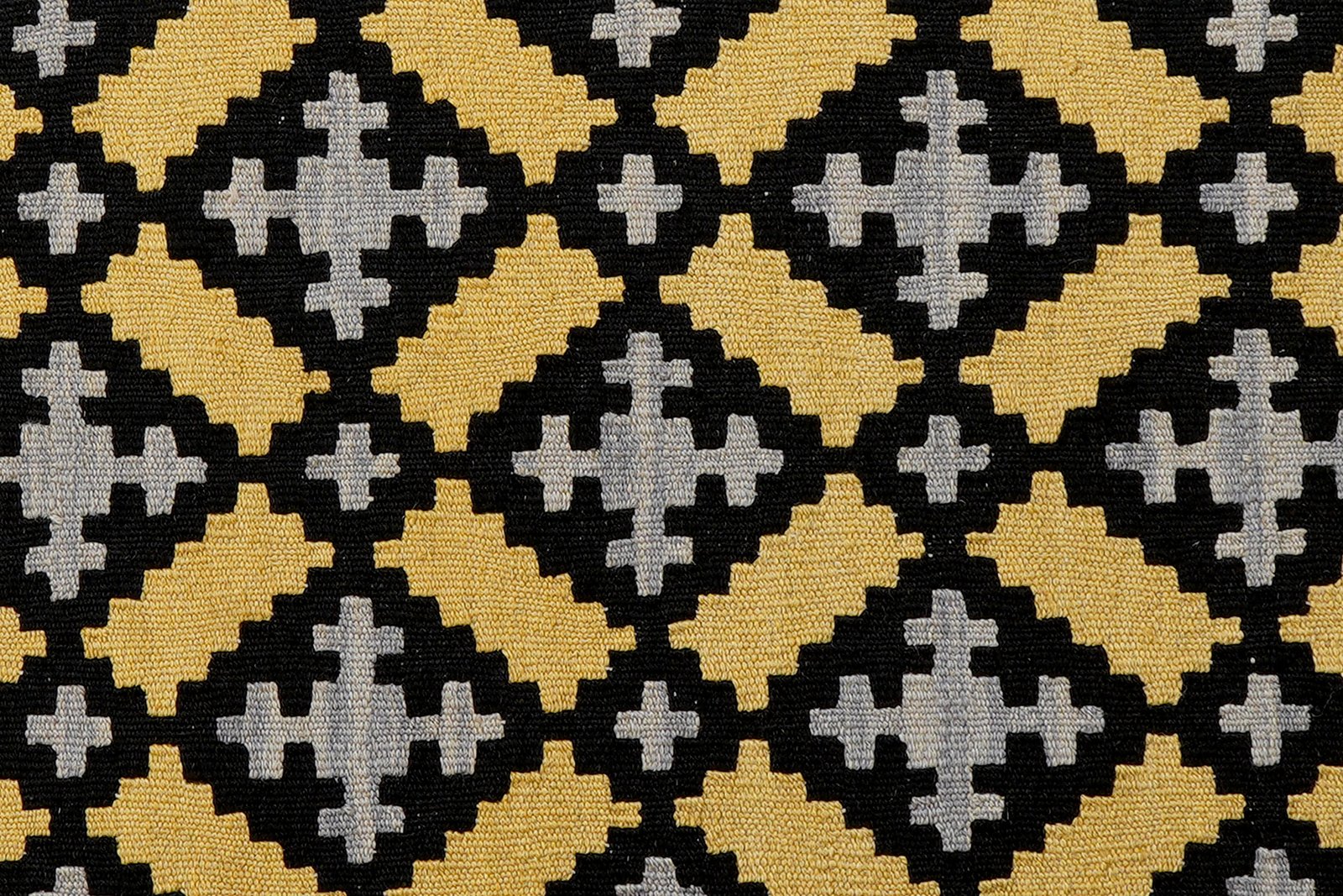 Kelim Gashgai — Handmade, 82x119 cm, Black, 100% Virgin Wool | View 5