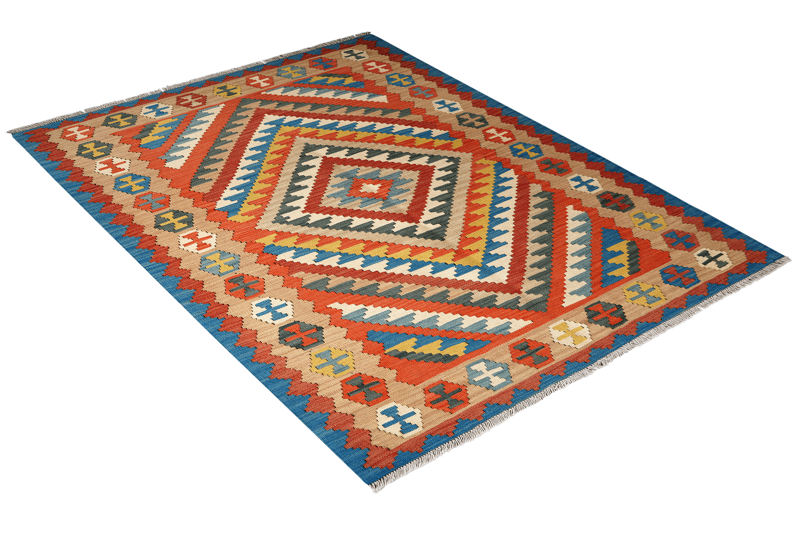 Kelim Gashgai — Handmade, 148x206 cm, Multicolor, 100% Virgin Wool | View 4