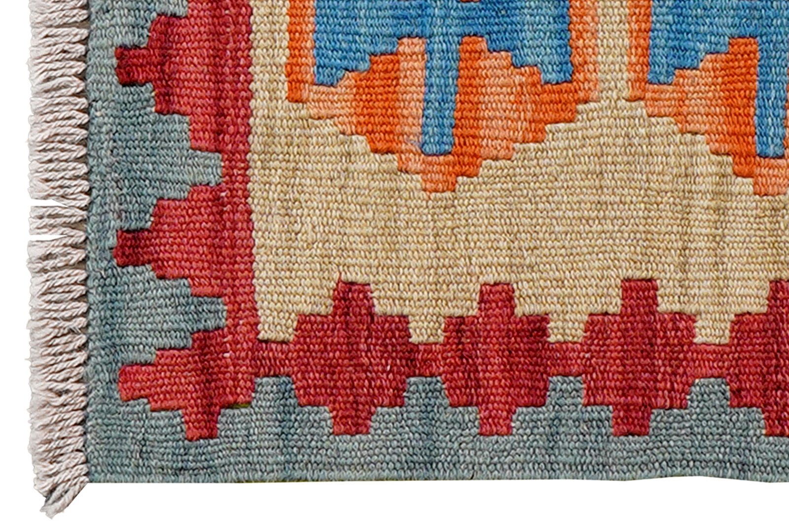 Kelim Gashgai — Handmade, 41x58 cm, Beige, 100% Virgin Wool | View 3