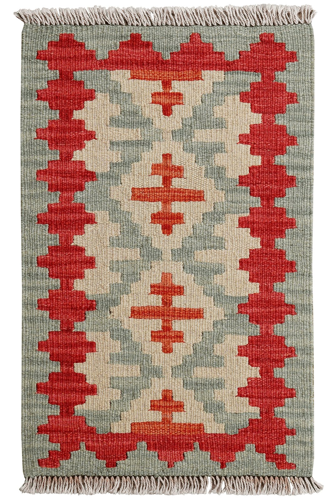 Kelim Gashgai — Handmade, 43x68 cm, Beige, 100% Virgin Wool | Main view