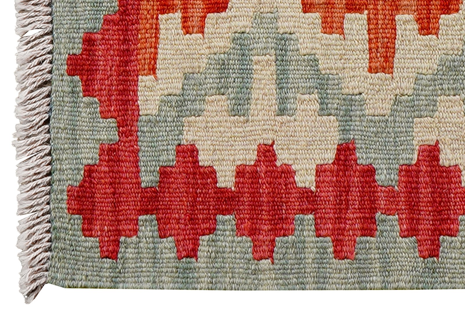Kelim Gashgai — Handmade, 43x68 cm, Beige, 100% Virgin Wool | View 3