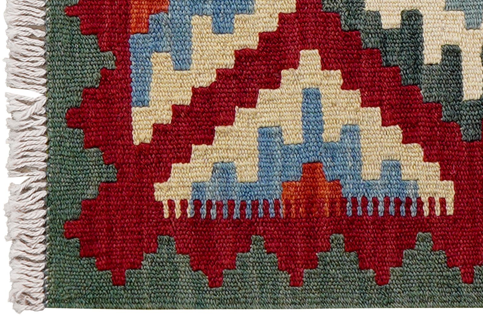Kelim Gashgai — Handmade, 45x62 cm, Red, 100% Virgin Wool | View 3