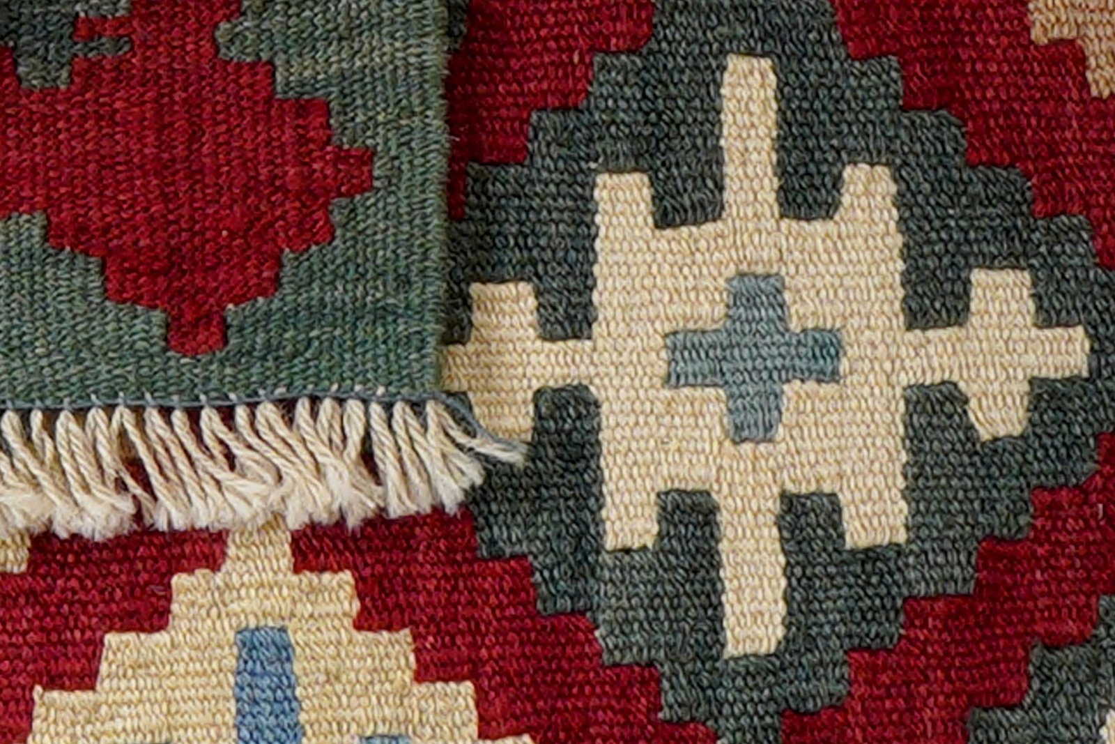 Kelim Gashgai — Handmade, 45x62 cm, Red, 100% Virgin Wool | View 6