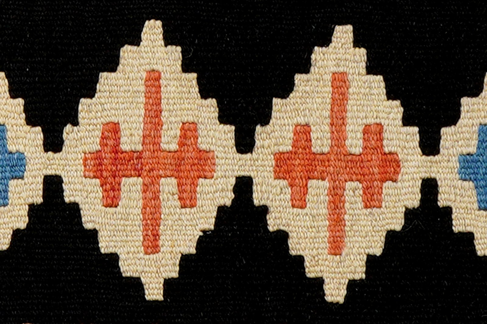 Kelim Gashgai — Handmade, 41x63 cm, Black, 100% Virgin Wool | View 5