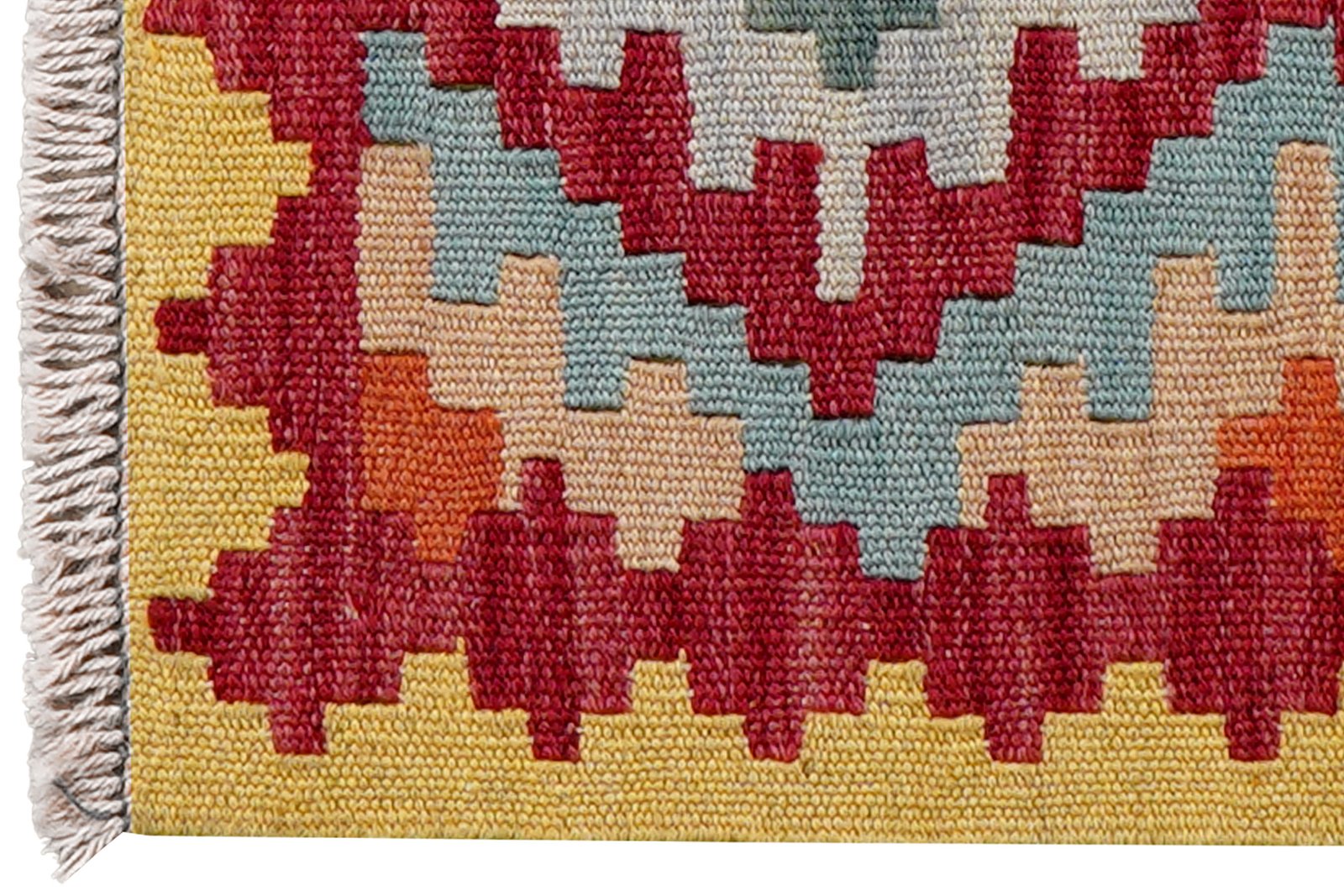 Kelim Gashgai — Handmade, 42x62 cm, Blue, 100% Virgin Wool | View 3