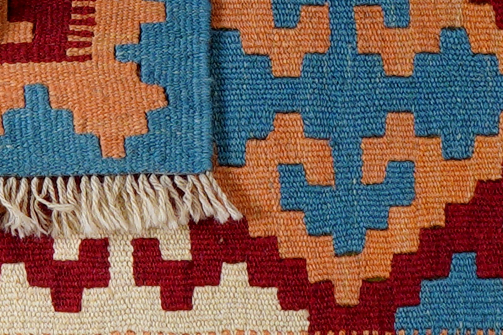 Kelim Gashgai — Handmade, 42x66 cm, Red, 100% Virgin Wool | View 6