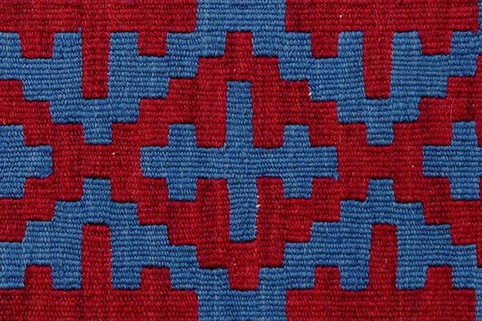 Kelim Gashgai — Handmade, 41x60 cm, Red, 100% Virgin Wool | View 5