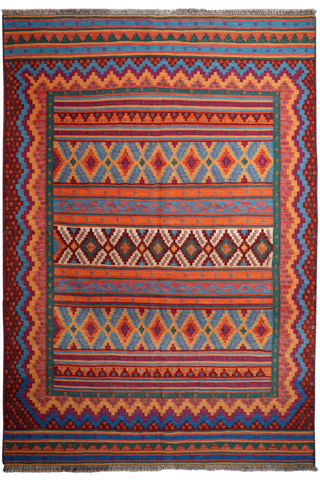 Sumak Sirdjan — Handmade, 156x229 cm, Multicolor, 100% Virgin Wool | Main view