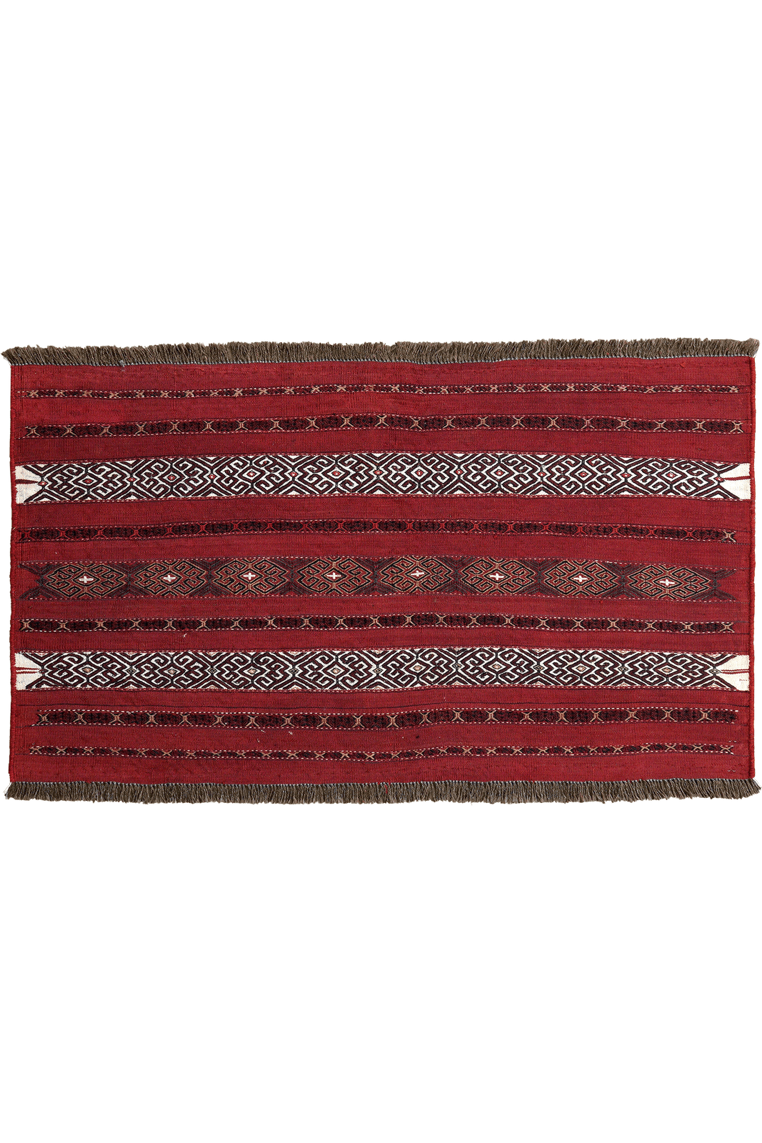 Kelim Belutch — Handmade, 108x62 cm, Red, 100% Virgin Wool | Main view