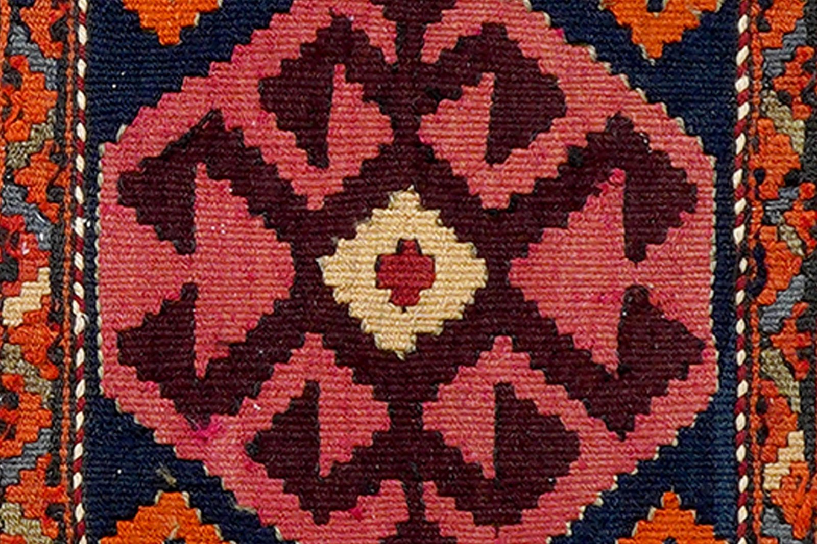 Sumak Shahsavan — Handmade, 106x53 cm, Blue, 100% Virgin Wool | View 5