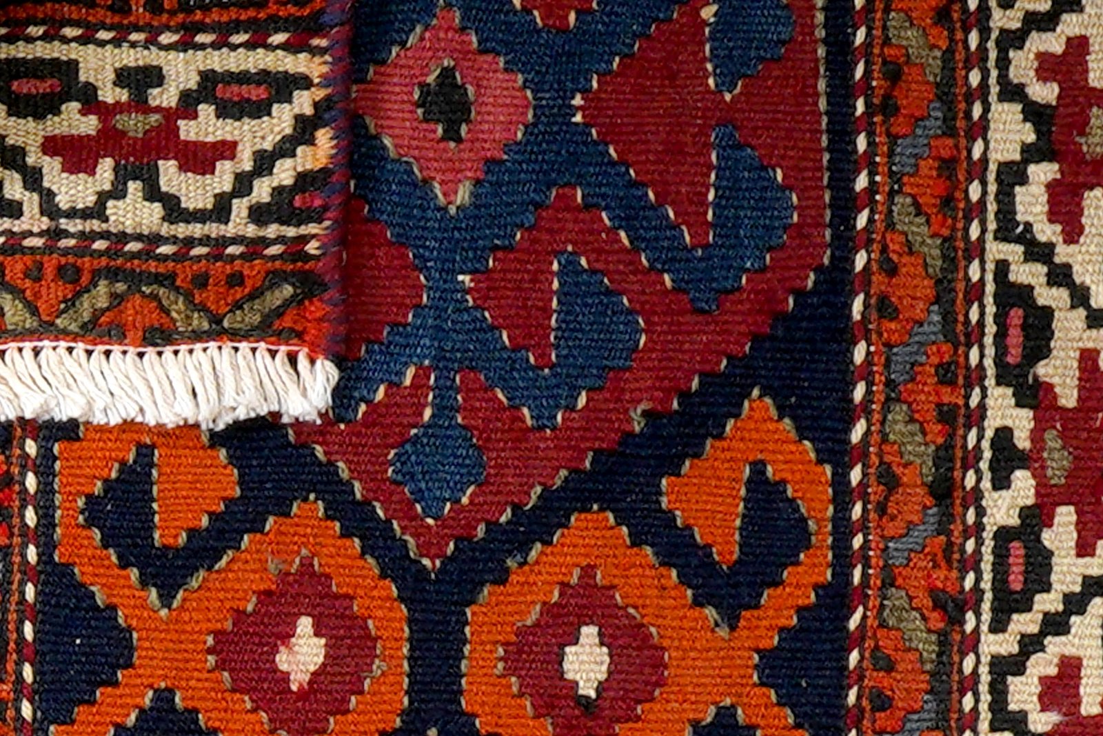 Sumak Shahsavan — Handmade, 106x53 cm, Blue, 100% Virgin Wool | View 6