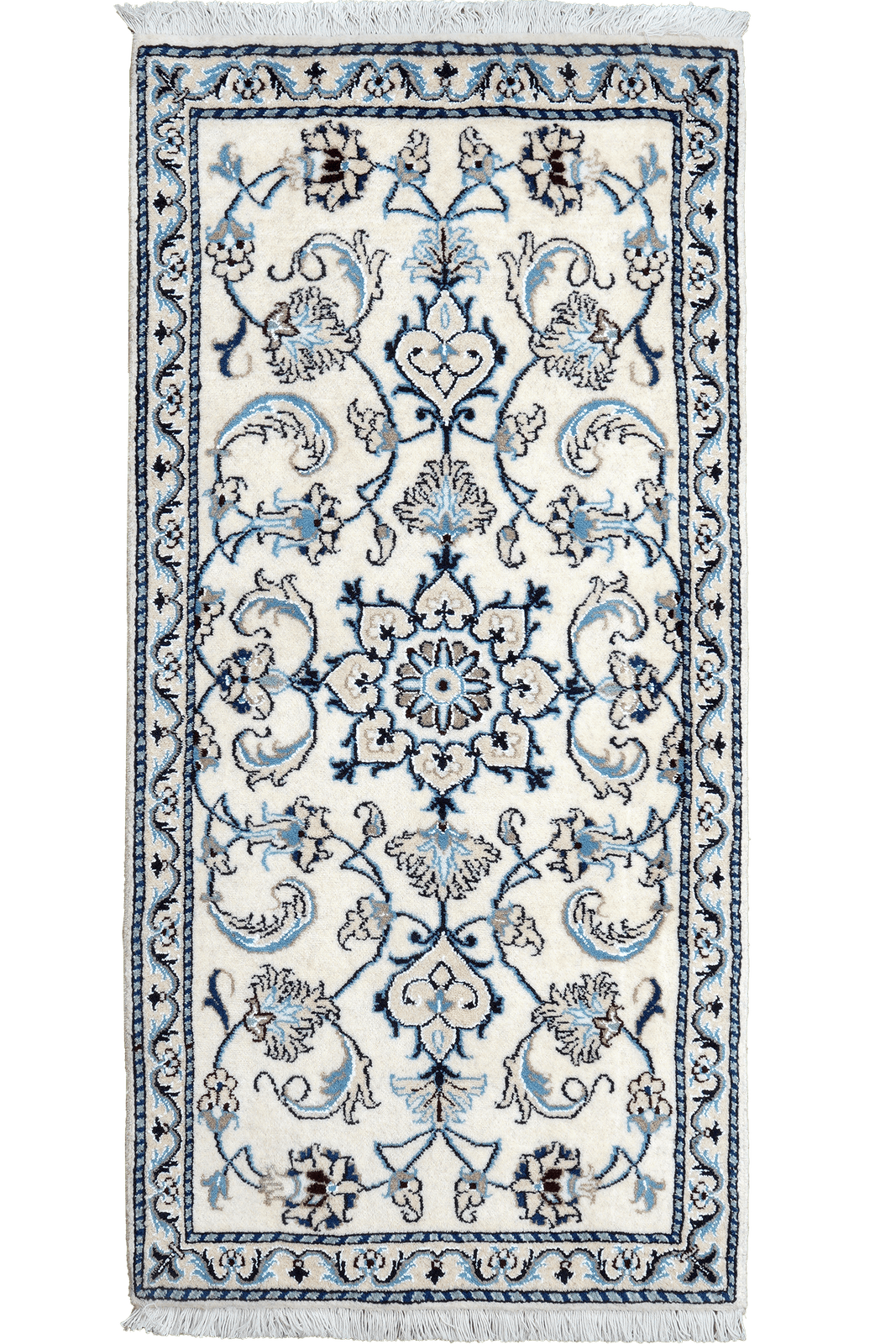 Nain 12La — Hand-knotted, 66x138 cm, Beige, 100% Virgin Wool | Main view