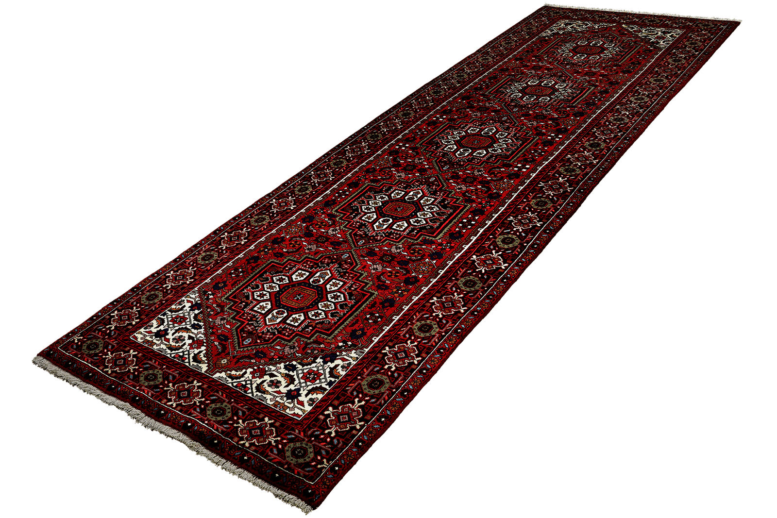 Goltuk — Hand-knotted, 81x301 cm, Red, 100% Virgin Wool | View 5