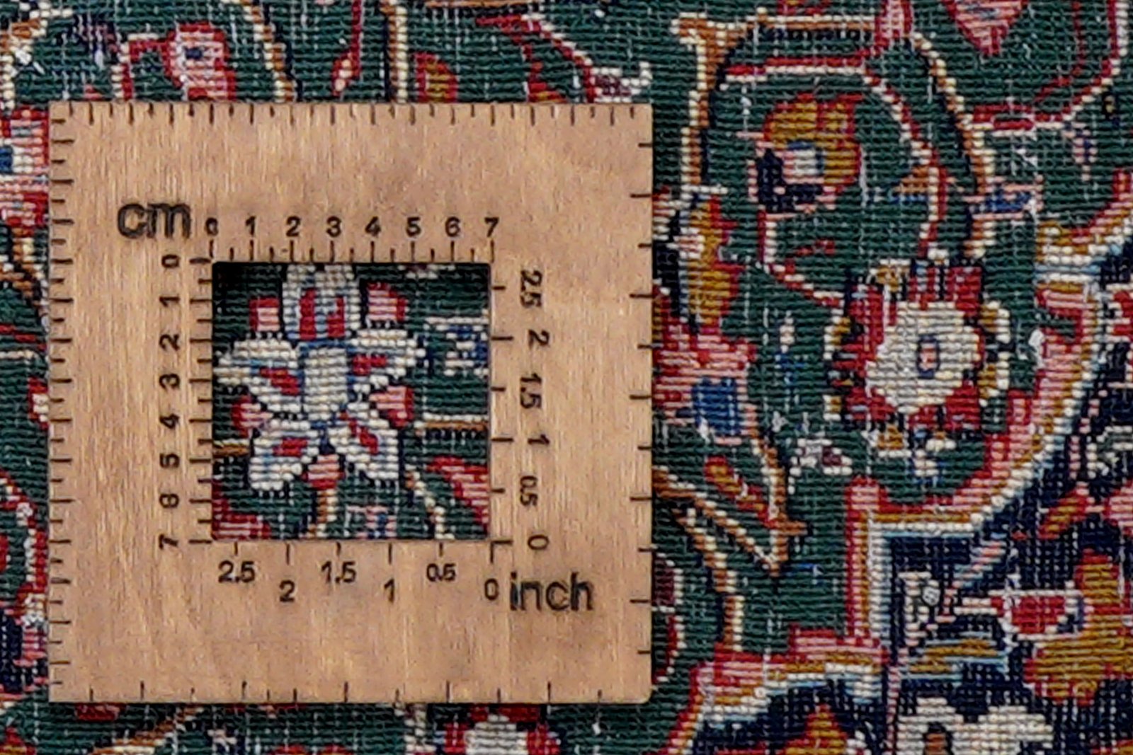 Sarough — Hand-knotted, 133x201 cm, Green, 100% Virgin Wool | View 8