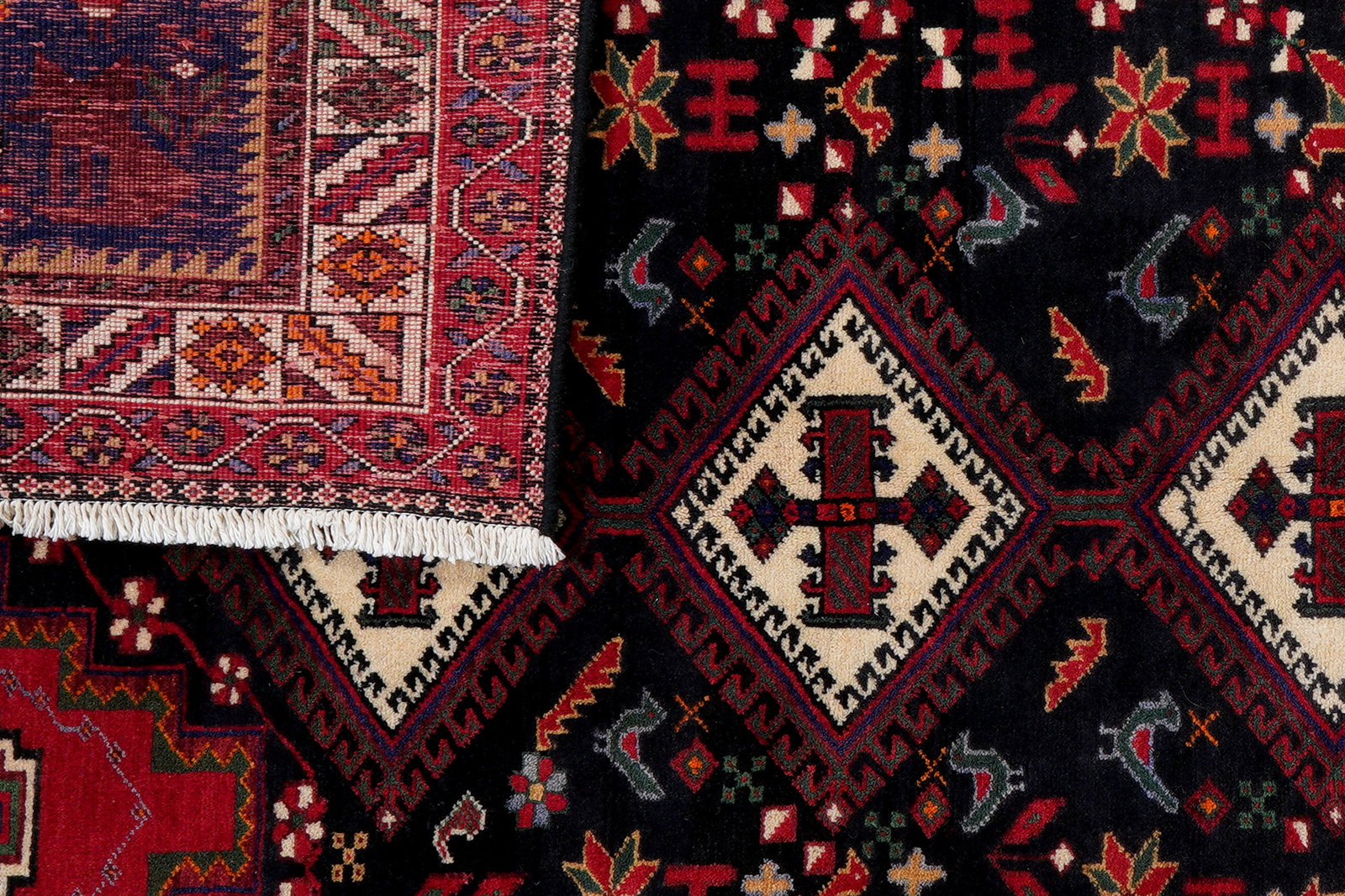 Afshar — Handgefertigt, 237x165 cm, Beige, 100% Virgin Wool | View 8