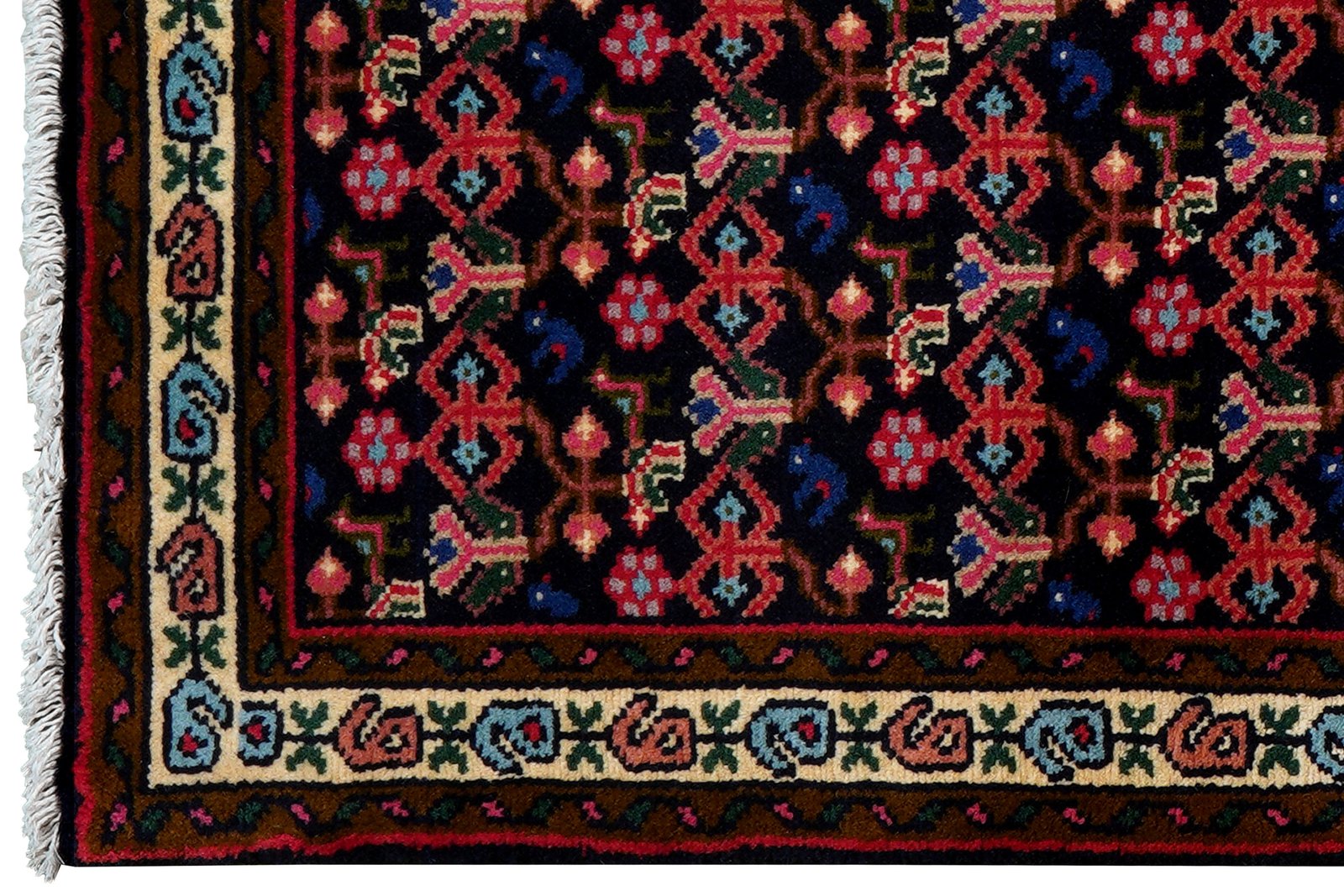 Hamadan — Hand-knotted, 69x187 cm, Blue, 100% Virgin Wool | View 3