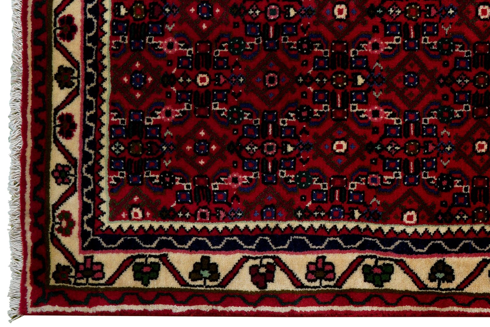 Hosseinabad — Hand-knotted, 79x304 cm, Red, 100% Virgin Wool | View 3