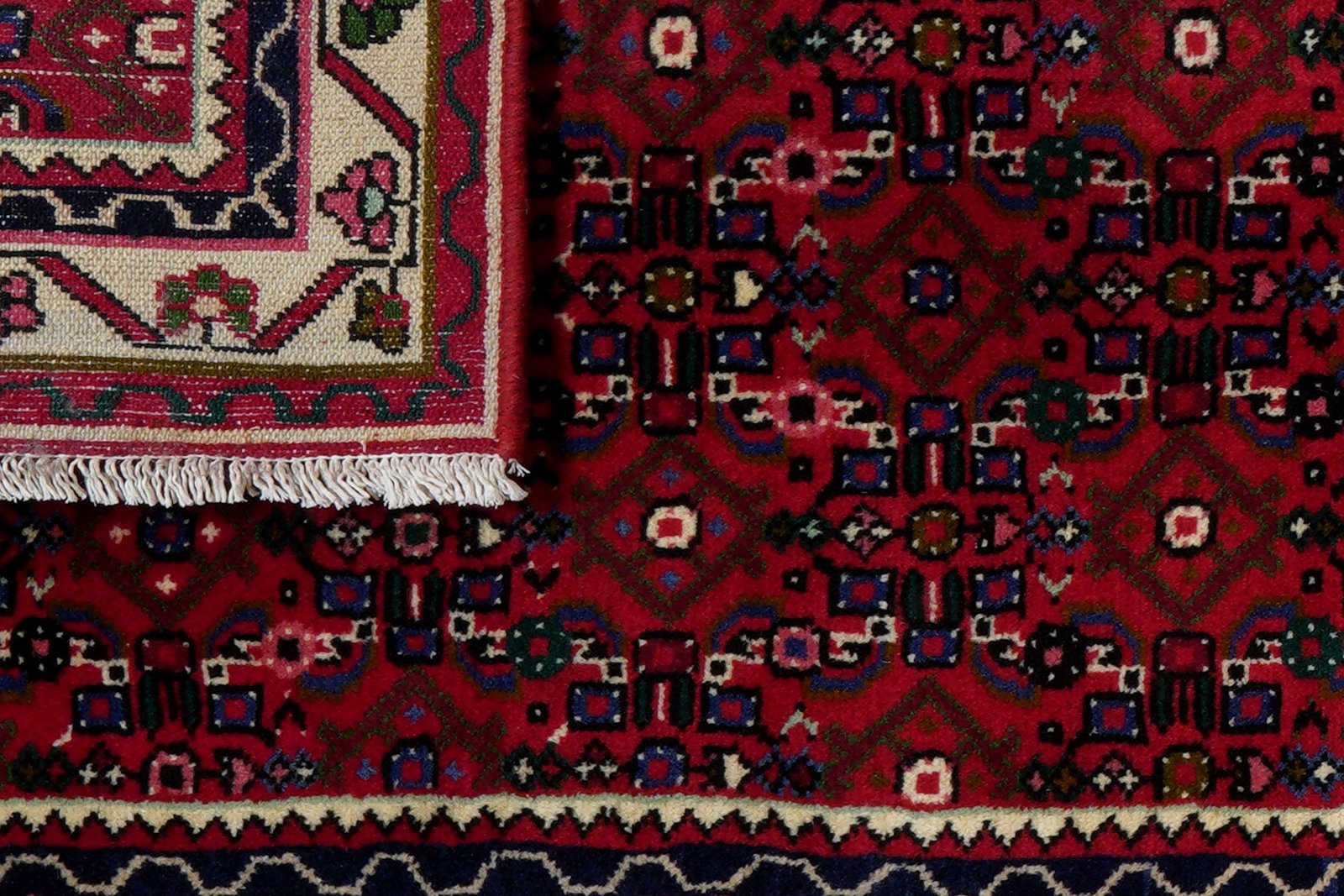 Hosseinabad — Hand-knotted, 79x304 cm, Red, 100% Virgin Wool | View 7