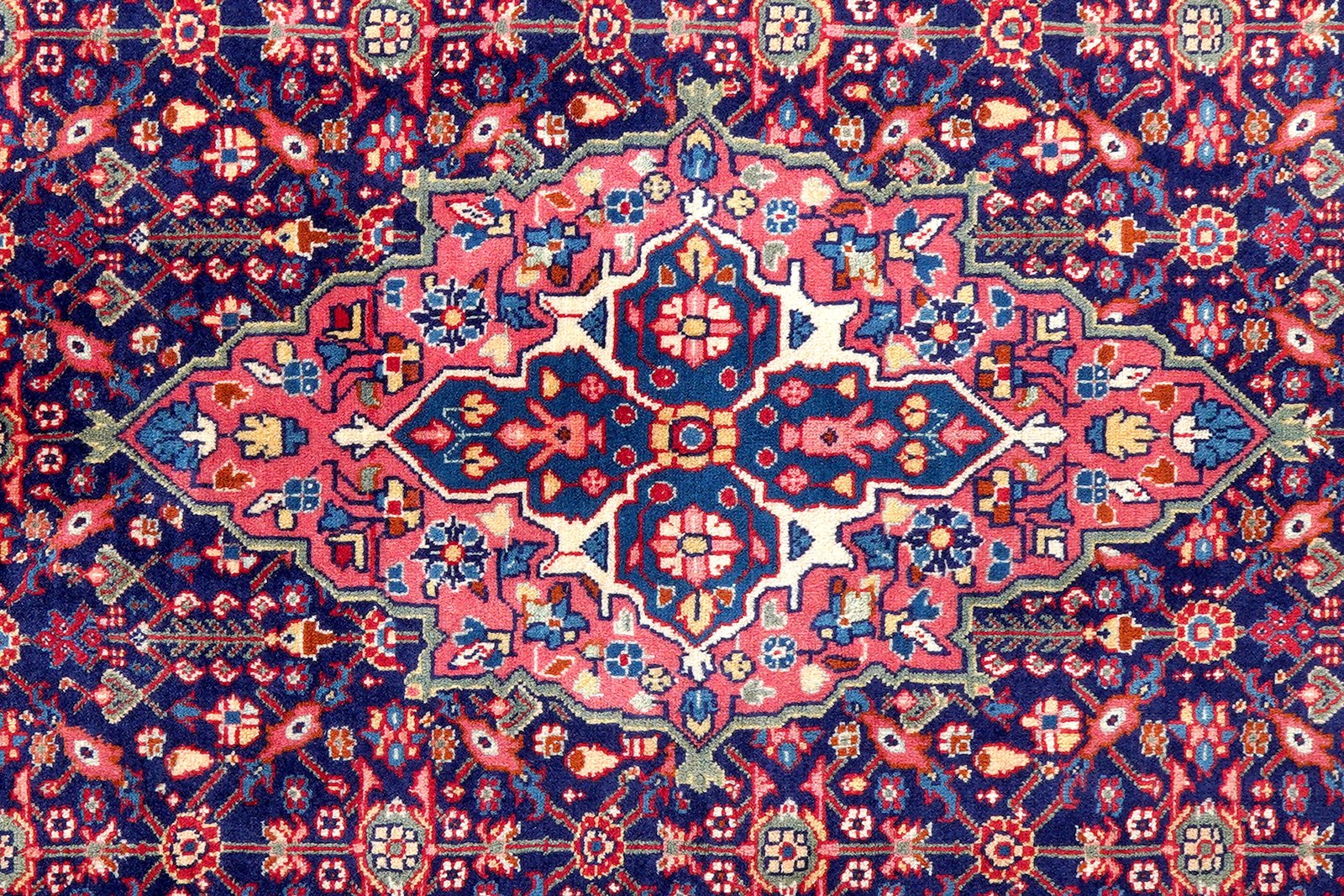 Sarough — Hand-knotted, 212x313 cm, Blue, 100% Virgin Wool | View 6