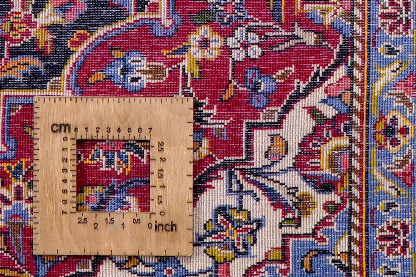 Kashan — Hand-knotted, 205x294 cm, Blue, 100% Virgin Wool | View 8