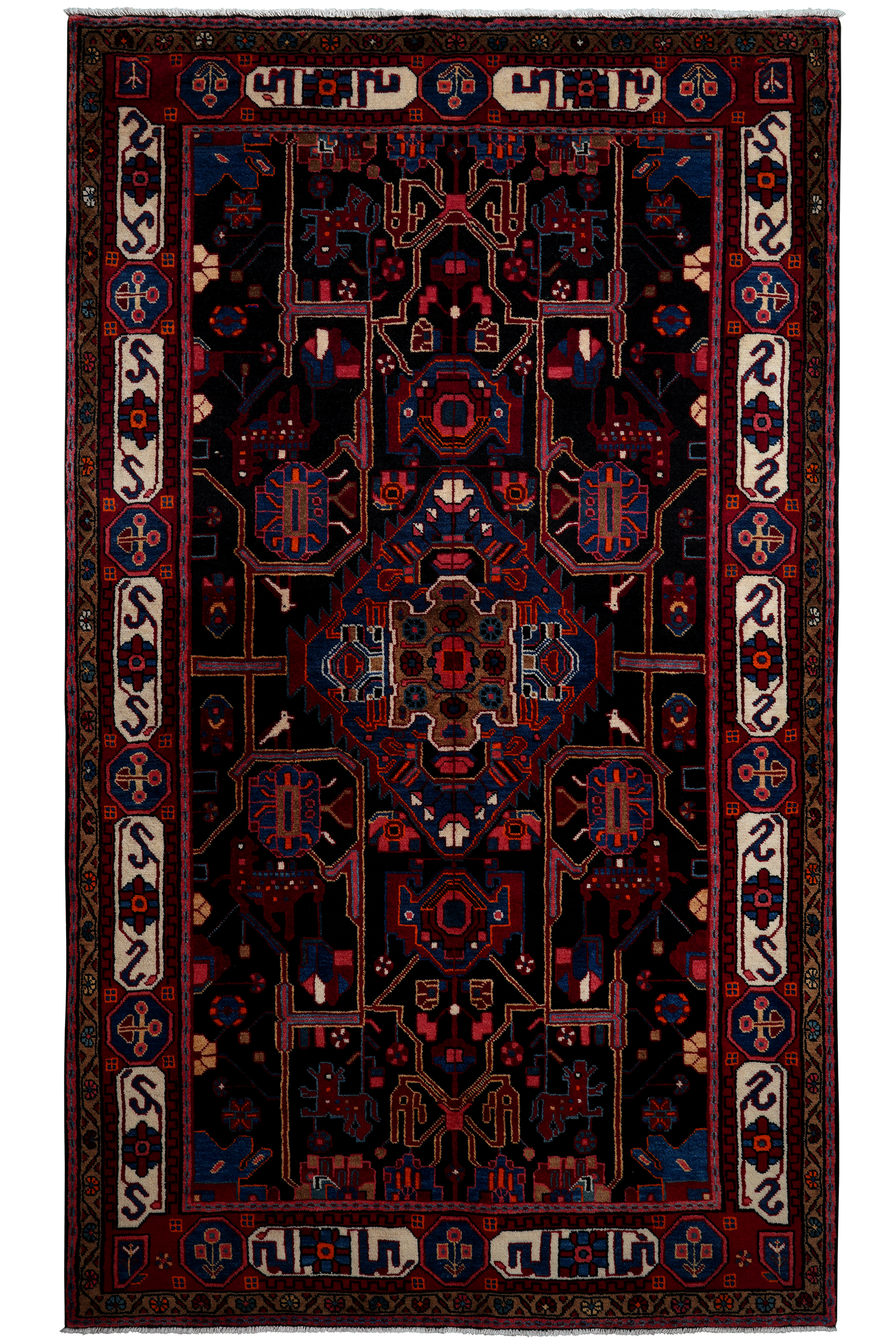 Nahavand — Handgefertigt, 252x145 cm, Rot, 100% Virgin Wool | Main view