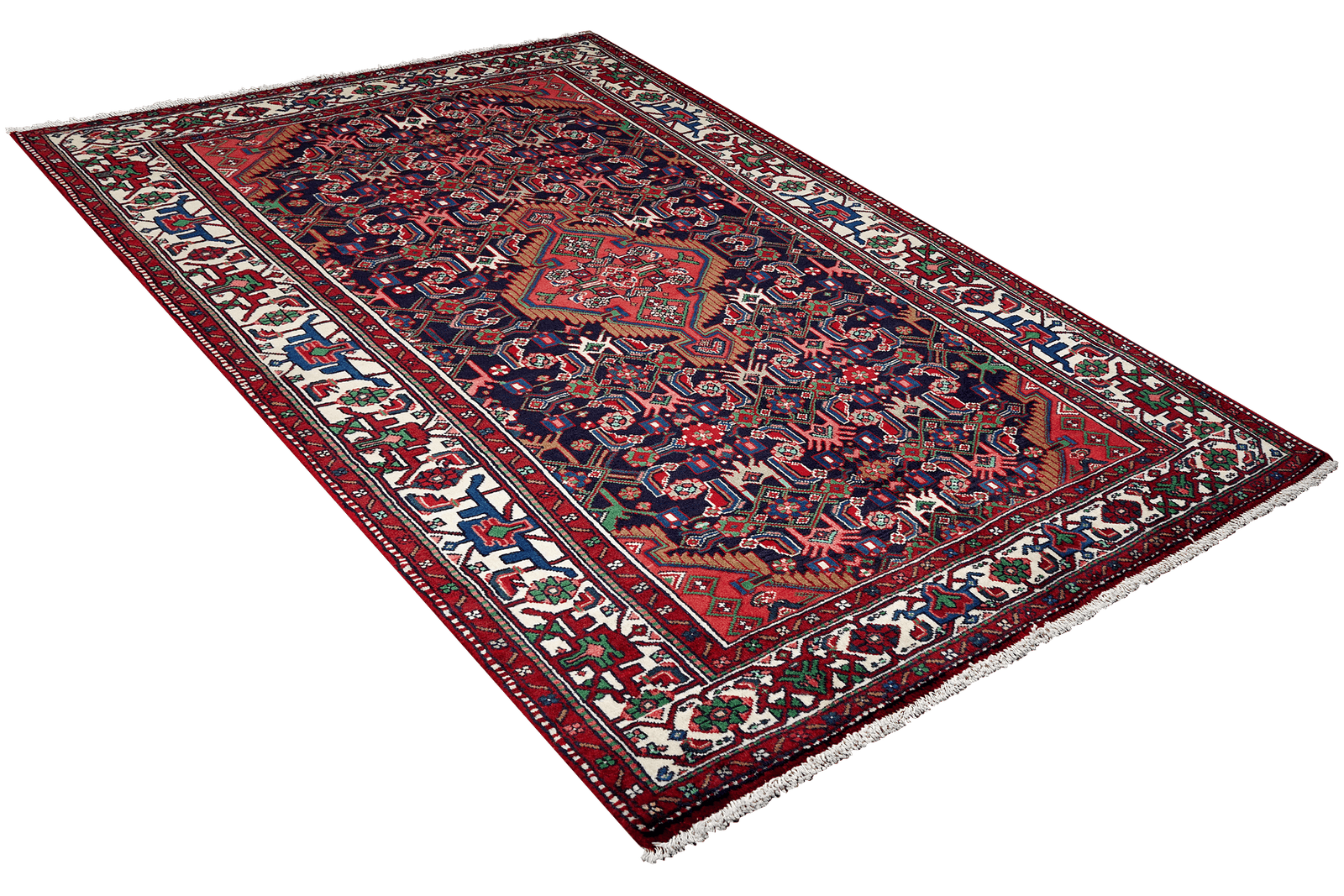 Assadabad — Hand-knotted, 135x210 cm, Blue, 100% Virgin Wool | View 4
