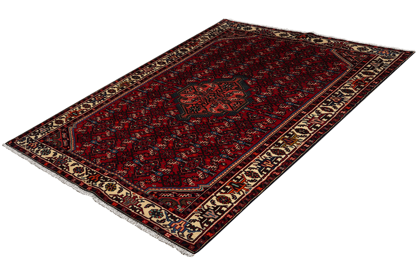 Assadabad — Hand-knotted, 125x197 cm, Red, 100% Virgin Wool | View 5