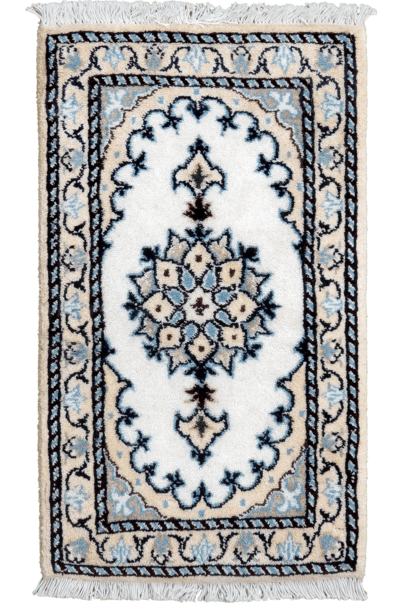 Nain 12La — Hand-knotted, 38x65 cm, Beige, 100% Virgin Wool | Main view